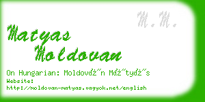 matyas moldovan business card